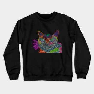 Psychedelic Kitty Crewneck Sweatshirt